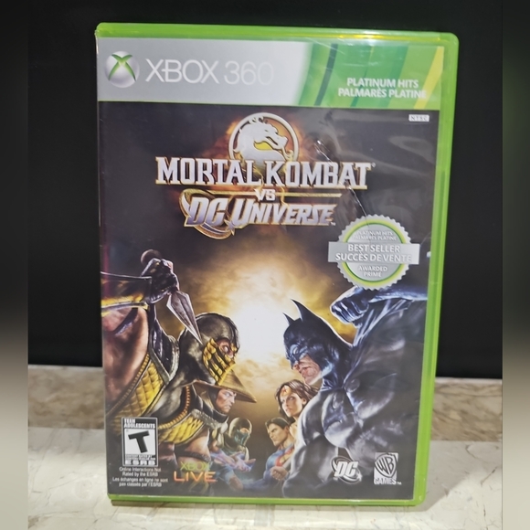 Mortal Kombat vs. DC Universe (Xbox 360, 2009) PLATINUM HITS - Complete - Picture 1 of 5